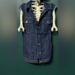 Denim Button-Up Vest Last Podcast on the Left